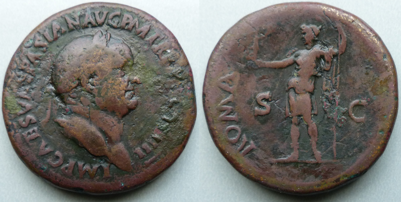 Vespasian, ROMA SC sestertius